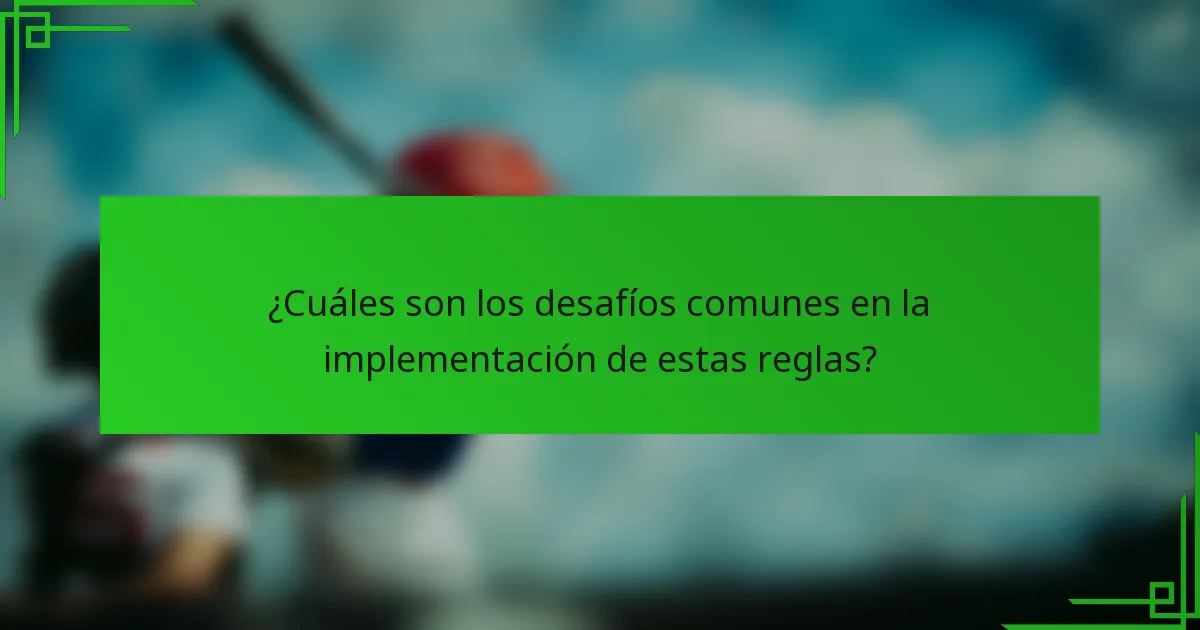 ¿Cuáles son los desafíos comunes en la implementación de estas reglas?